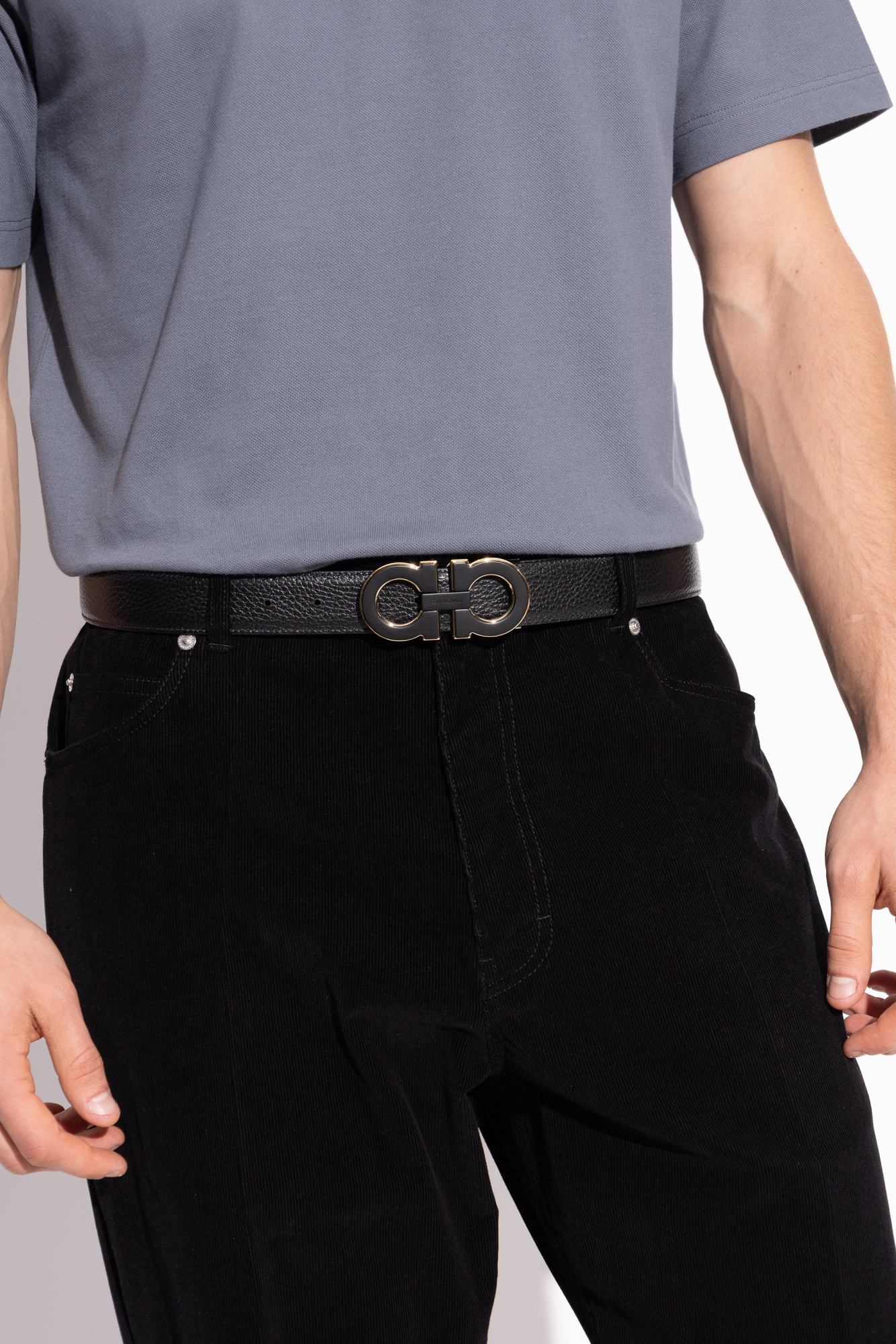 Black Double-sided belt FERRAGAMO - Vitkac AS